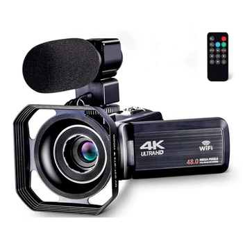 Видеокамера 4K Ultra HD 30MP WiFi DV-видеокамера, Цифровая видеокамера с поворотом на 270 градусов, Сенсорный экран, Камера с 16-кратным цифровым зумом