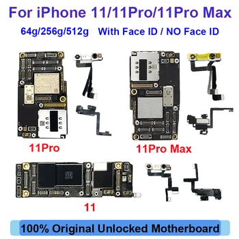 Полностью протестированная оригинальная аутентичная материнская плата для iPhone 11 Pro Max Материнская плата разблокирована с помощью Face ID Чистая логическая плата iCloud