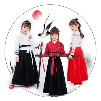 Традиционное Детское Кимоно Cosutume в Японском Стиле, Костюм для маленьких девочек и мальчиков, Халат с вышивкой Журавля Хаори, Вечерние Косплей