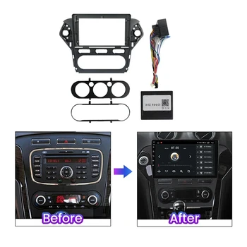 Автомобильная рамка, переходник для фасции, Android радио, аудио, панель для монтажа в приборную панель, комплект автомобильных аксессуаров для Ford Mondeo C-MAX 2007-2010