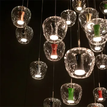 Постмодернистский американский Дизайн подвесных светильников из прозрачного стекла подвесной светильник Роскошная Гостиная Декор Ресторана кухонный подвесной светильник