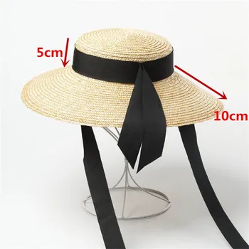 202303-shi ins прямая поставка, летняя соломенная шляпа ручной работы, простая неглубокая плоская корона, женская солнцезащитная кепка, женская праздничная шляпа для отдыха