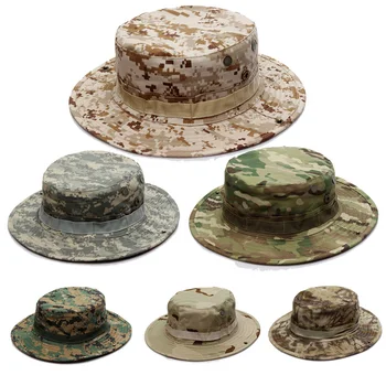 Камуфляжная тактика, мужская шляпа с круглыми полями, Тактическая полевая шляпа для улицы, шляпа Бенни, Рыбацкая шляпа, армейский веер для рыбалки