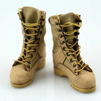 Мужская военная обувь в масштабе 1/6, военные ботинки в пустыне, Высокие сапоги, сапоги с полой внутри, модель для 12 