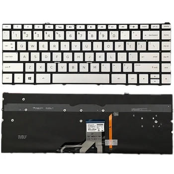 Новые Сменные клавиатуры для HP Spectre X360 13 Вт 13-ваттная клавиатура AD AC с подсветкой Серебристого цвета США