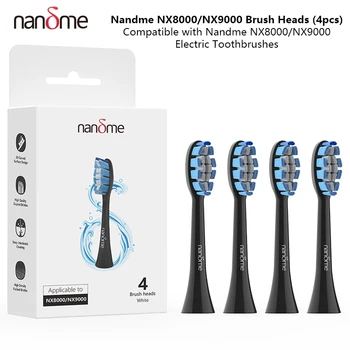 Оригинальные насадки для щеток Nandme NX8000 NX9000, Умные звуковые Аксессуары для электрических Зубных щеток, Насадки для зубных щеток