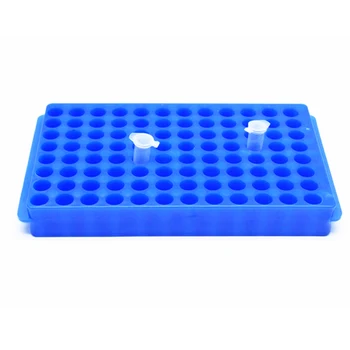 Пластиковая подставка для микроцентрифужных пробирок (2,0 мл, 1,5 мл, 0,5 мл и 0,2 мл), 96 позиций