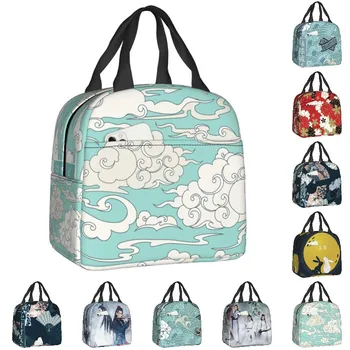 Gusu Lan, термоизолированная сумка для ланча, женский вариант, портативный контейнер для ланча для школы, многофункциональная коробка для еды