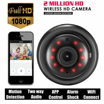 Мини-Wifi IP-камера 1080P HD, беспроводная инфракрасная камера ночного видения, Обнаружение движения, 2-полосный аудио Трекер Движения, Домашняя безопасность