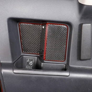 Для Toyota FJ Cruiser 2007-2021 Мягкая внутренняя ручка задней двери автомобиля из углеродного волокна, слот для коврика, накладка, наклейка, автомобильные аксессуары