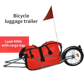 Дорожный велосипед для путешествий, Багажный прицеп на одно колесо, откидной Прицеп для покупок, Прогулочный прицеп с грузовой сумкой, Тачка, коляска для домашних животных