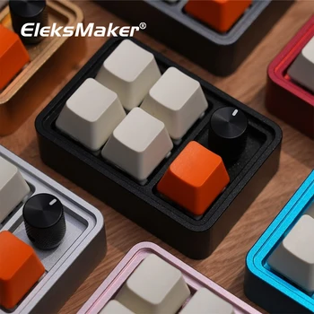 Клавиатура EleksMaker Настраиваемый макропрограммист 5-значная клавиатура Зеленые клавиши Aixs Boss Osu Регулировка громкости Механический сплав PBT