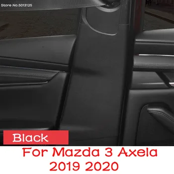 Автомобильный B-Образный Защитный Коврик От удара, Накладка для Ремня безопасности, Кожаные Наклейки, 2 шт. для Mazda 3 Axela 2019 2020 2021 2022, Аксессуары