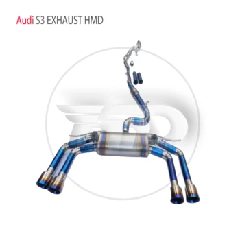 Производительность выхлопной системы из титанового сплава HMD Catback подходит для Audi S3 Автоматическая модификация электронного клапана Водосточная труба с высоким расходом