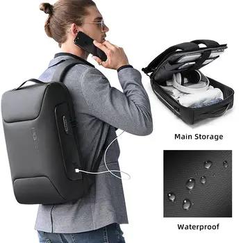 Деловой рюкзак Для мужчин, роскошные противоугонные водонепроницаемые школьные рюкзаки для ноутбуков, дорожная сумка с USB-зарядкой, Эстетичный дизайн рюкзака