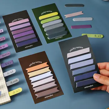Morandi color strip, пустые наклейки с этикетками, наклейки с ключевыми цветными метками для студентов с наклейками с цветным индексом в стиле ретро, стационарная бумага