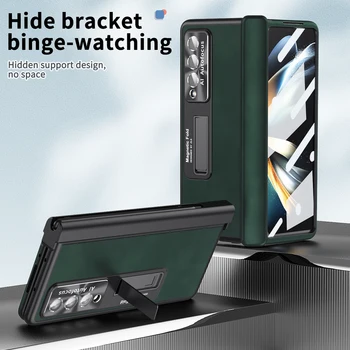 для samsung z fold 4 Матовый Чехол для мобильного телефона со Слотом S Pen Samsung Galaxy Z Fold 4 5G Fold4 с Полностью закаленной стеклянной Пленкой