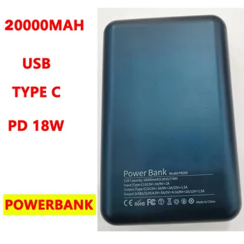 Power Bank 20000 мАч Портативное зарядное устройство Powerbank 20000 мАч Внешний аккумулятор PD 18 Вт Быстрая зарядка ПоверБанк