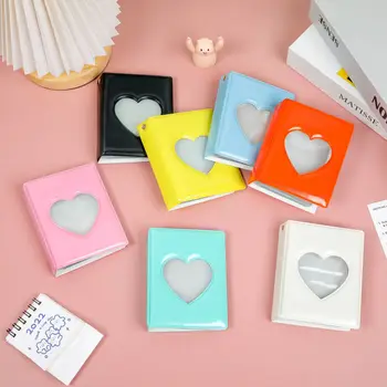 Мини-3-дюймовый фотоальбом с полым сердечком, альбом для фотографий Polaroid, мини-сумка для хранения фотографий Instax, канцелярские принадлежности для книг