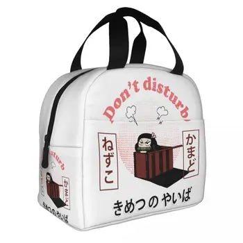 Nezuko Kamado Kimetsu No Yaiba Demon Slayer Изолированная сумка для ланча Большая Термосумка Demon Blade, сумка-тоут, Ланч-бокс, Сумки для хранения продуктов
