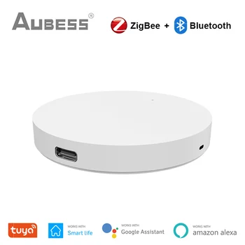 Aubess Tuya Zigbee Bluetooth Gateway HUB Беспроводной мост для Умного Дома Приложение Smart Life Работает с датчиком ZigBee через Alexa Google Home